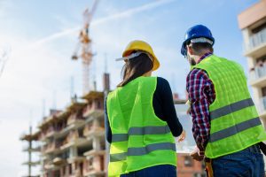 construction safety plan workers talking